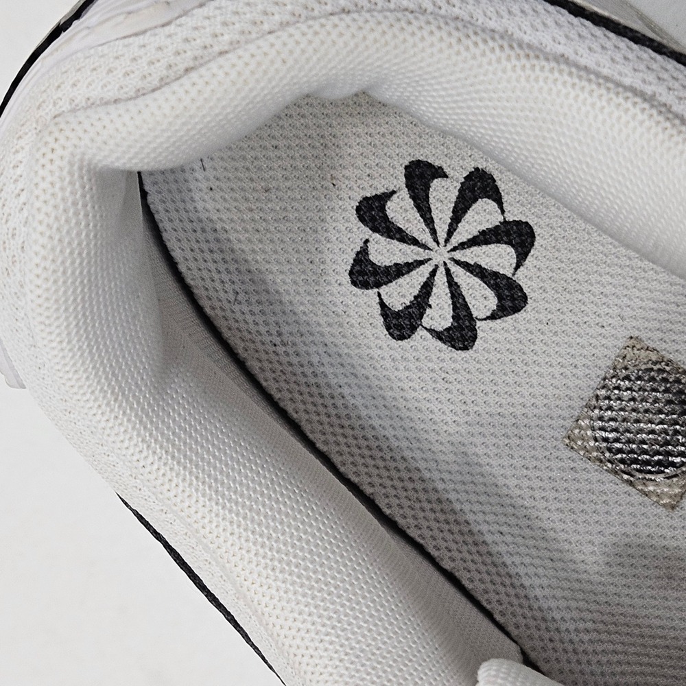 Nike Air Max 90 Women 10.5 White Black DH8010-101 Leather Mesh Running Sneakers - Picture 14 of 15